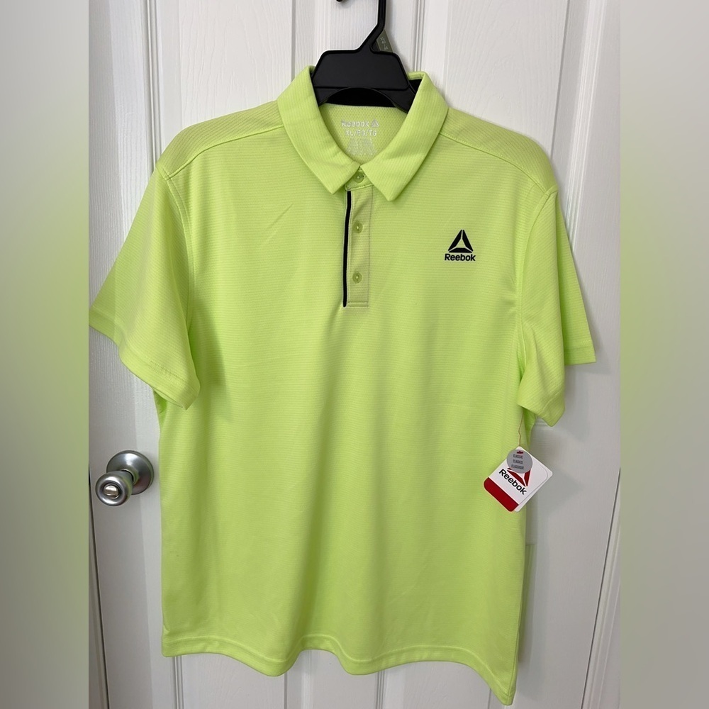 Reebok Men's Bright Lime Polo Shirt - Picture 6 of 10
